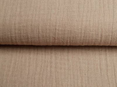 Musselin Baumwolle Double Gauze - uni schlamm