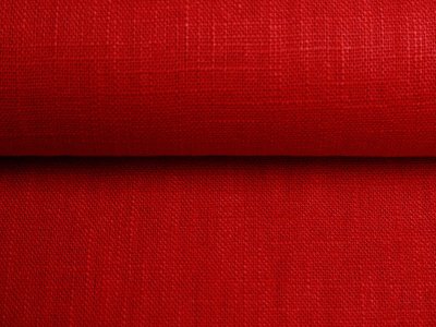 Leinen LINEN WASHED - uni dunkles rot