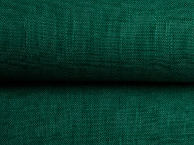 Leinen LINEN WASHED - uni flaschengrün