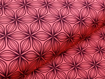 Jersey Viskose Swafing Puristic Flowers by lycklig design - Blumen - koralle