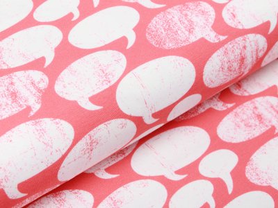 Sweat French Terry Swafing Speak up by Käselotti - Sprechblasen - pink