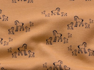 Jersey Digitaldruck Lovely Mustangs by House of Inés - Pferdefamilie - pfirsich