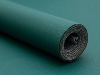 Struktur Kunstleder Coupon ca. 50 cm x 70 cm - uni waldgrün