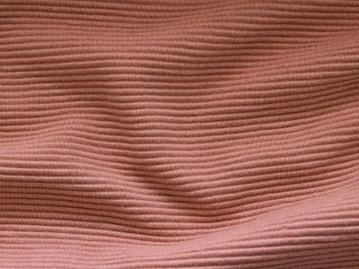 Jersey Ottoman Querrippe - uni coral