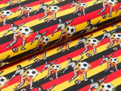 Jersey Swafing Steinbeck "Fußball"  - Fußballer und Streifen - schwarz/ rot / gelb