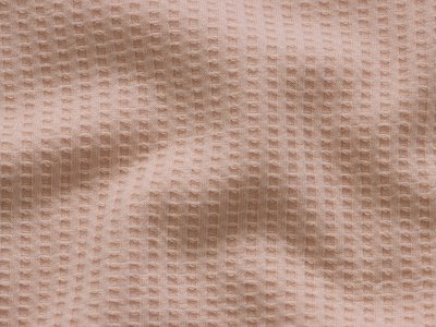 Leichter Waffeljersey - uni lachsfarben