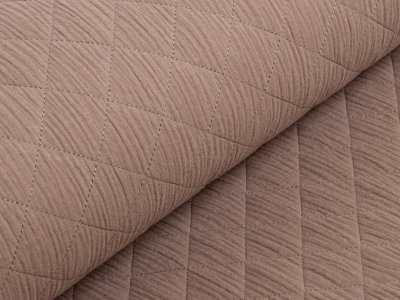 Musselin Double Gauze Rautenstepper - uni braun