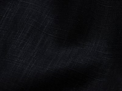 Ramie Leinenstoff - uni schwarz