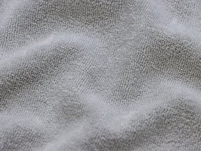 Stretch Frottee - uni helles grau
