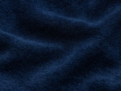 Stretch Frottee - uni marineblau