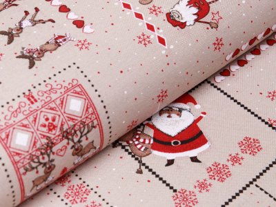 Canvas - Weihnachtswichtel - beige