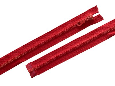 Reißverschluss teilbar (Jacke, Tasche) Spirale 5mm - Länge 85 cm - rot