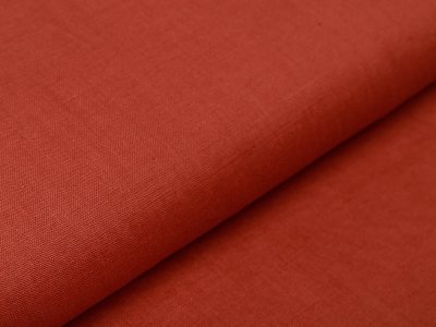Leinen WASHED LINEN - uni terrakotta