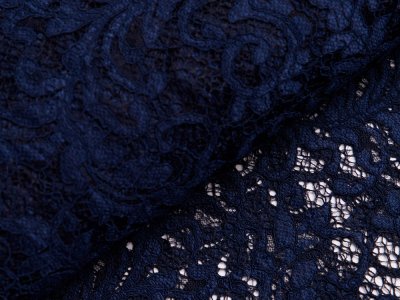 Hochwertige Spitze - Florales-Muster - nachtblau