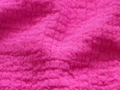 Musselin gesmokt Baumwolle - Double Gauze - uni pink