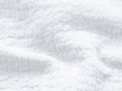 Musselin gesmokt Baumwolle Double Gauze - uni weiß