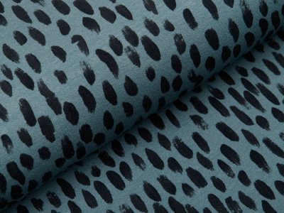 Sweat French Terry Modal Swafing #lovelyfavs Brush by Cherry Picking - Pinselstriche - rauchblau