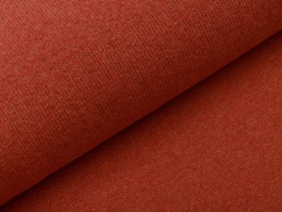 Leicht angerauter Strickstoff Bono HW 21/22 made in Italy - uni dunkles orange