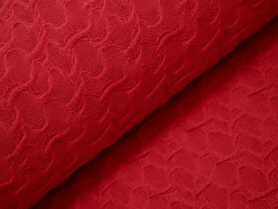 KDS Queen's Collection Christina - Sommerstrickstoff - unregelmäßig verstrickte Ellipsen - rot