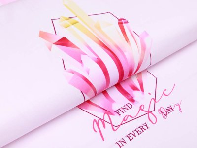 Jersey Swafing Panel ca. 75 cm x 160 cm Crystal Magic by lucklig design - Mineralien - weiß/rosa