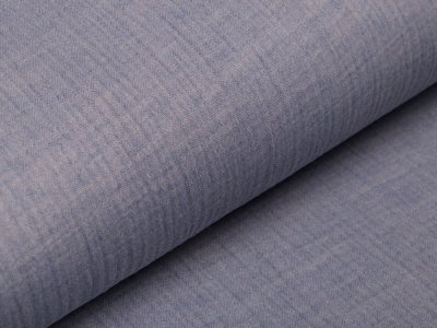 Musselin Baumwolle Hydrofiel Double Gauze Doubleface - meliert blau