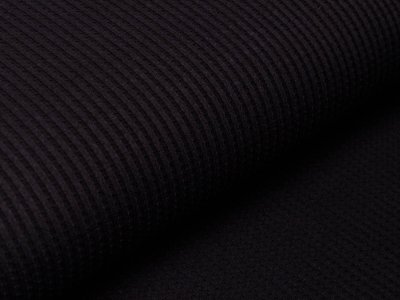 Jersey Waffeloptik Snoozy - uni schwarz