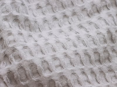 Waffelpiqué Baumwolle Maxi - hellgrau
