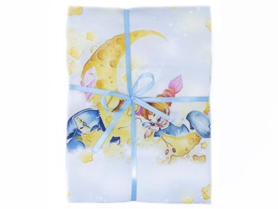 French Terry - Stoffpaket "Terrence & Roxy"-Mond von Christin GloriousInk - 4 verschiedene Stoffabschnitte 70cm x 70cm 