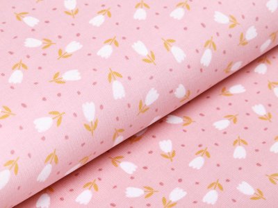 Feincord/Babycord - Tulpen - rosa