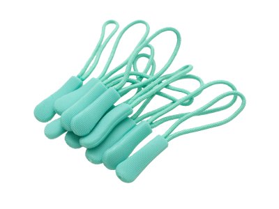 RV-Anhänger/Zipper Schlaufe 6,6 cm 10 Stück - türkis