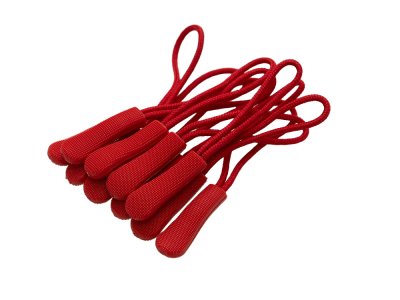 RV-Anhänger/Zipper Schlaufe 6,6 cm 10 Stück - rot