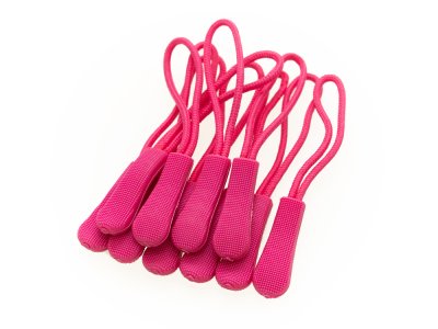 RV-Anhänger/Zipper Schlaufe 6,6 cm 10 Stück - pink
