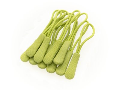 RV-Anhänger/Zipper Schlaufe 6,6 cm 10 Stück - hellgrün