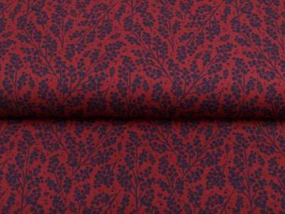 Canvas Swafing Berry Poppins by lycklig design - Beerenzweige - bordeaux