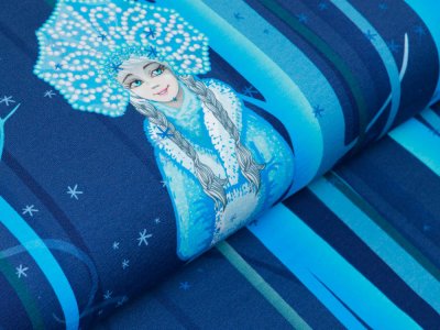 Sweat French Terry Digitaldruck Stenzo PANEL ca. 75 cm x 150 cm - frostige Eiskönigin - blau