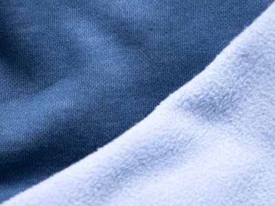 Jersey Fleece Doubleface - super weich - 310 g/qm - uni blau