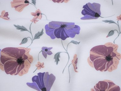 Alpenfleece Happy Fleece Flowers - stilvolle Blumen - wollweiß