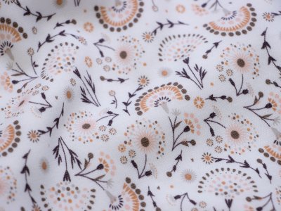 Alpenfleece Happy Fleece Flowers - Regenbogen-Blumen - wollweiß