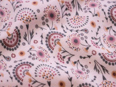 Alpenfleece Happy Fleece Flowers - Regenbogen-Blumen - rosa