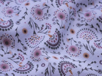 Alpenfleece Happy Fleece Flowers - Regenbogen-Blumen - altlila