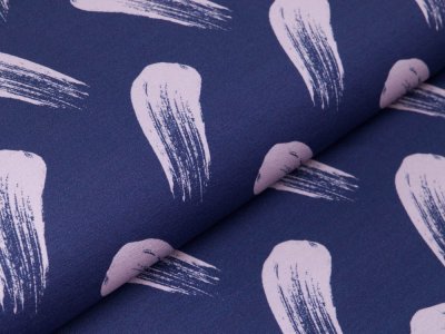 Sweat French Terry Modal Swafing Brush Strokes by lycklig design - fette Pinselstriche - violett