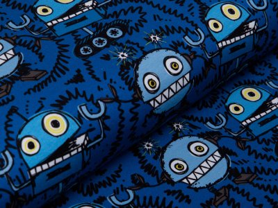 Jersey Swafing Happy Metal by Steinbeck - coole Roboter - blau