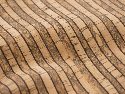 Kork Coupon 50 cm x 65 cm - Streifen in Holzoptik