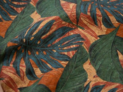 Kork Coupon 50 cm x 65 cm - Palmenblätter