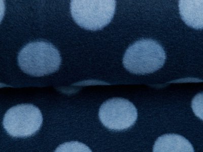 Fleece Swafing Anke - große Punkte - altblau