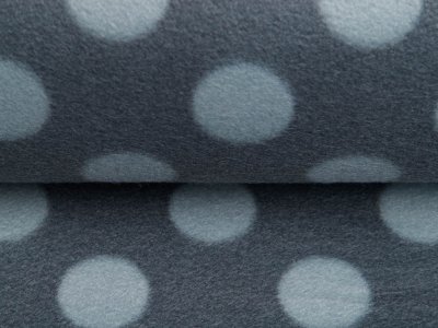 Fleece Swafing Anke - große Punkte - altgrau