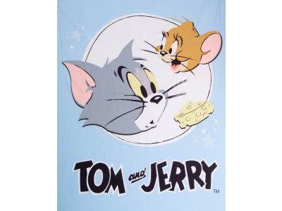 Webware Baumwolle Swafing PANEL ca. 100 cm x 80 cm Tom and Jerry - hellblau