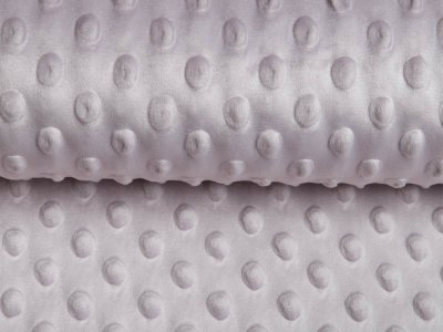 Wellnessfleece  Swafing Minky mit Noppenprägung - uni mausgrau