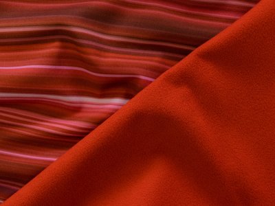 Jackenstoff NANO-Softshell Stretch Swafing Robin - feine Streifen - rot