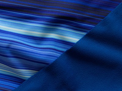 Jackenstoff NANO-Softshell Stretch Swafing Robin - feine Streifen - blau